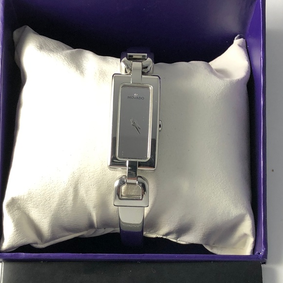 RARE AUTH SWISS MOVADO MIRROR DIAL, SS Bracelet main image 7